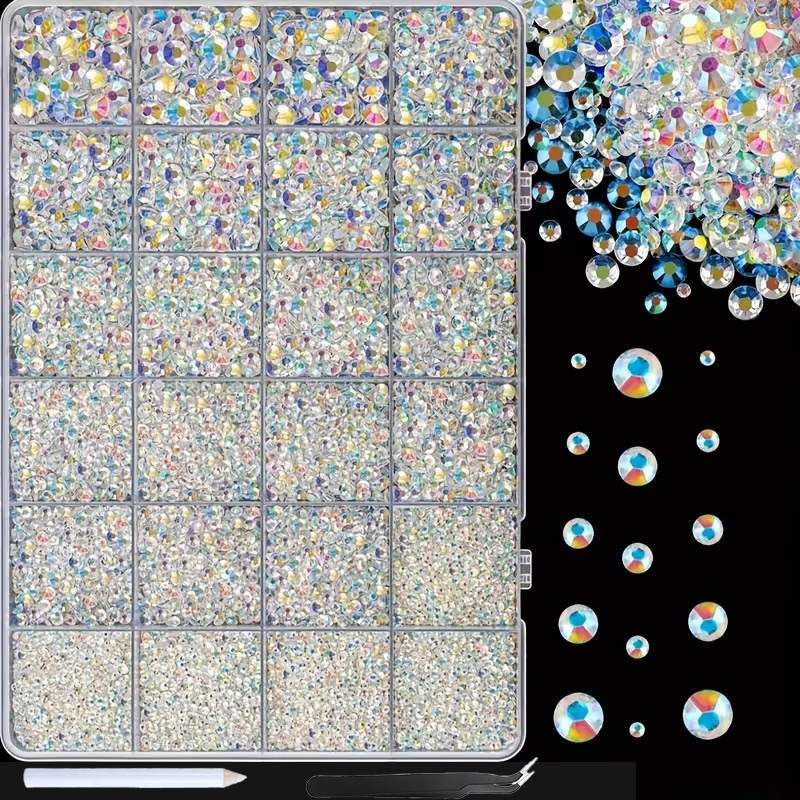 Nail Art Jelly - 8300 Stück Harz-Gelee-Strasssteine zum Basteln, klare