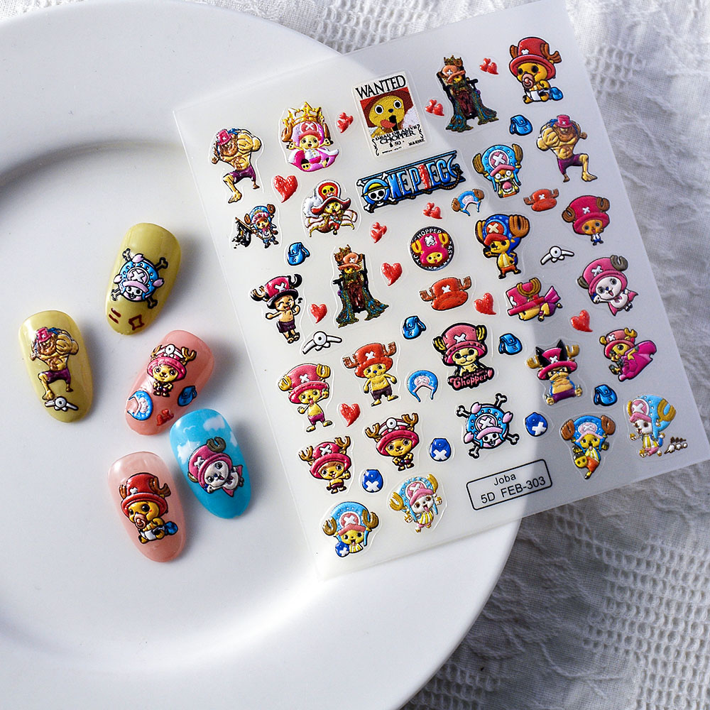 Nail Art Zoro One Piece - 1 Stück One Piece Cartoon Nagelaufkleber