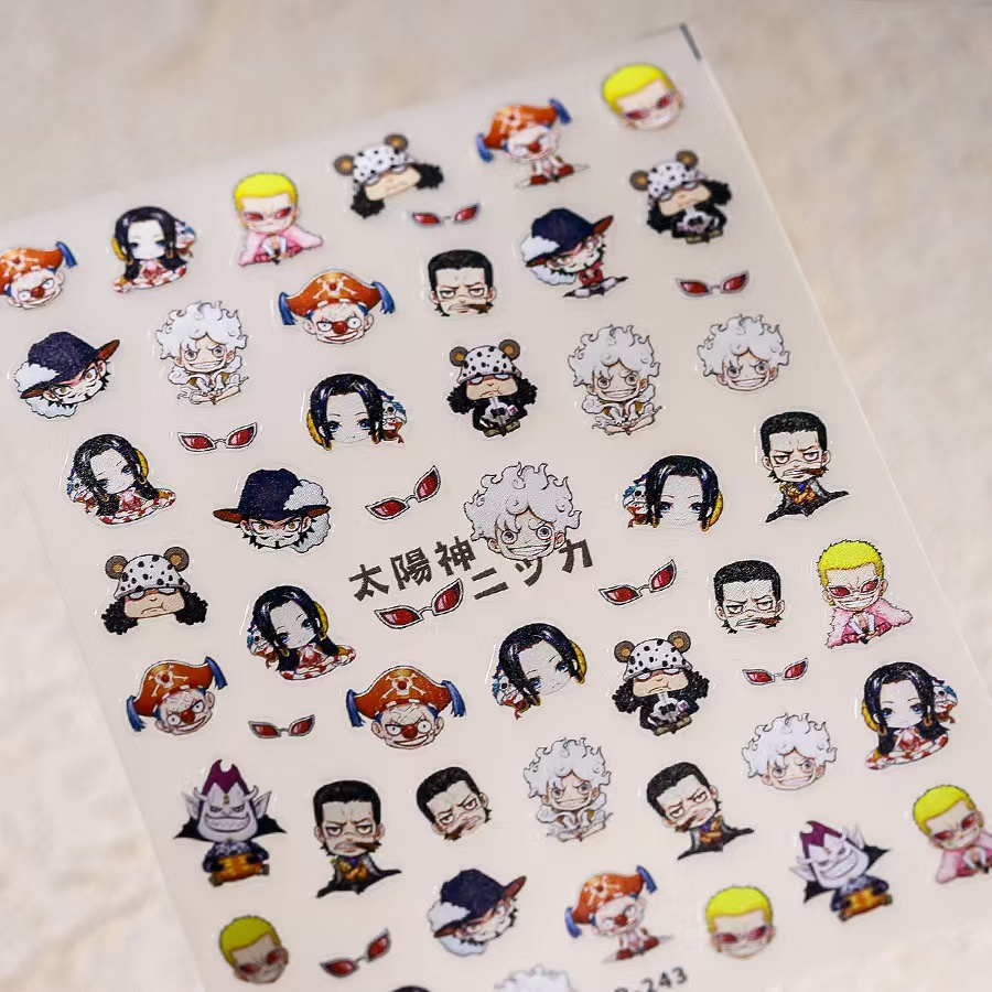 Nail Art Zoro One Piece - 1 Stück 5D Neue One Piece