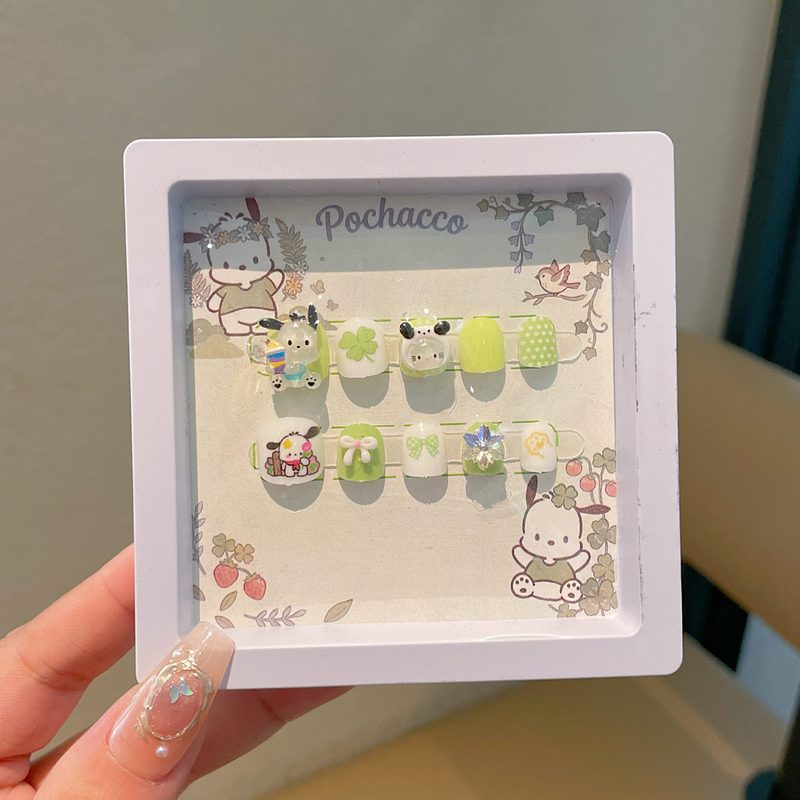Nail Art Jelly - Hello Kitty Komplettset mit vorgefertigten Kunstnägeln,