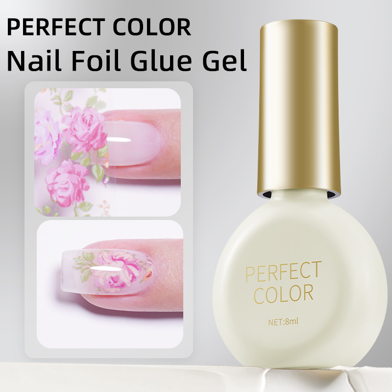 Nail Art Xmas Design - PERPECT COLOR Nagelfolien-Klebegel 8ML Folien-Transfergel für