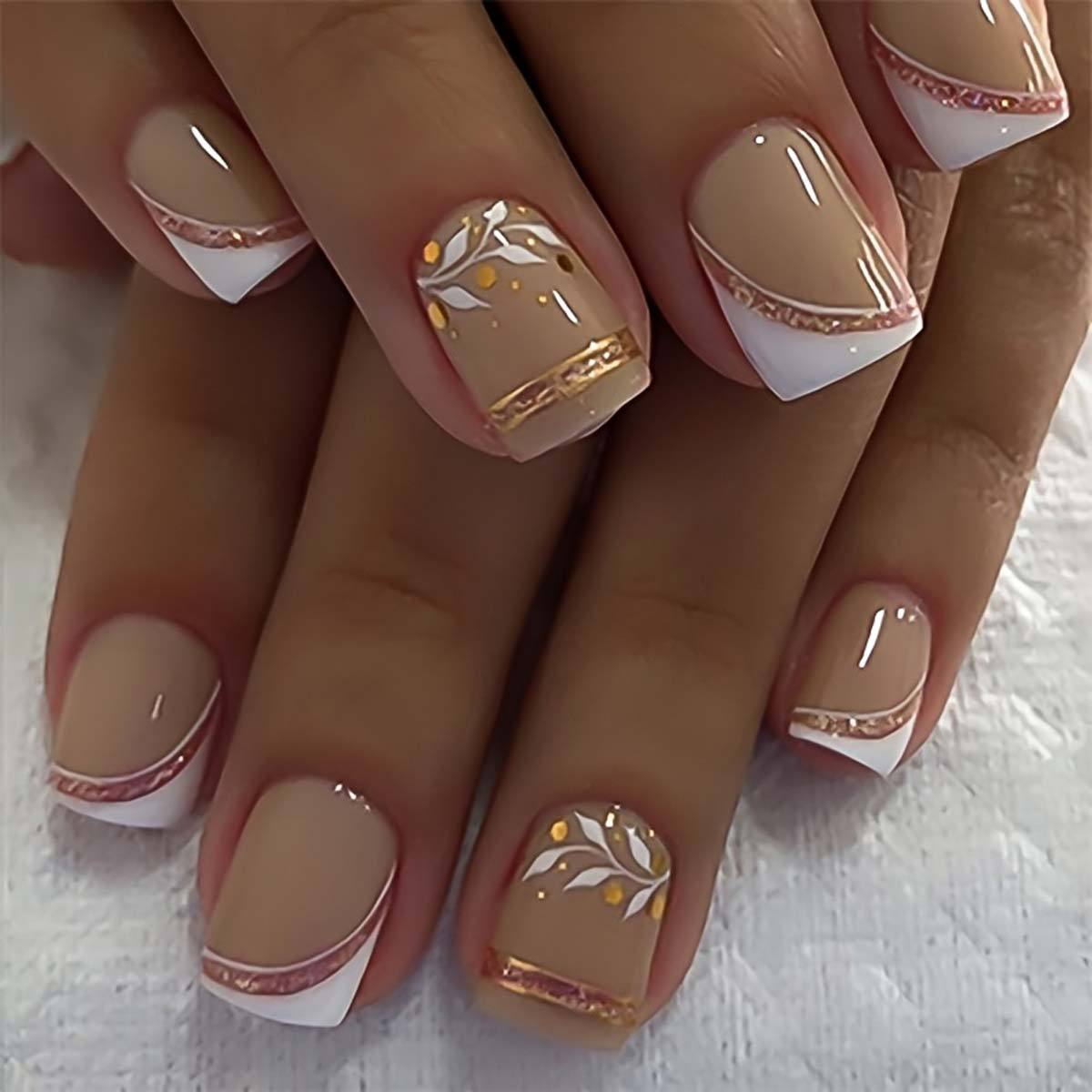 Kurze, quadratische Press-On-N – Nail Art Gliter Bewertung und Preis