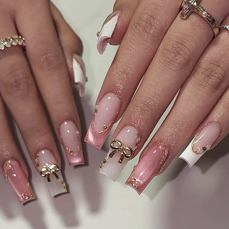24 Stück süße mittelgroße quad – Nail Art Press On Bewertung und Preis