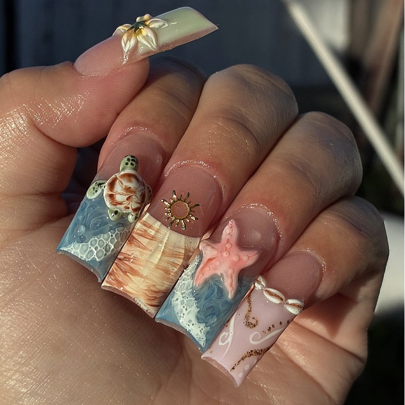24 Stück süße mittelgroße quad – Nail Art Press On Bewertung und Preis