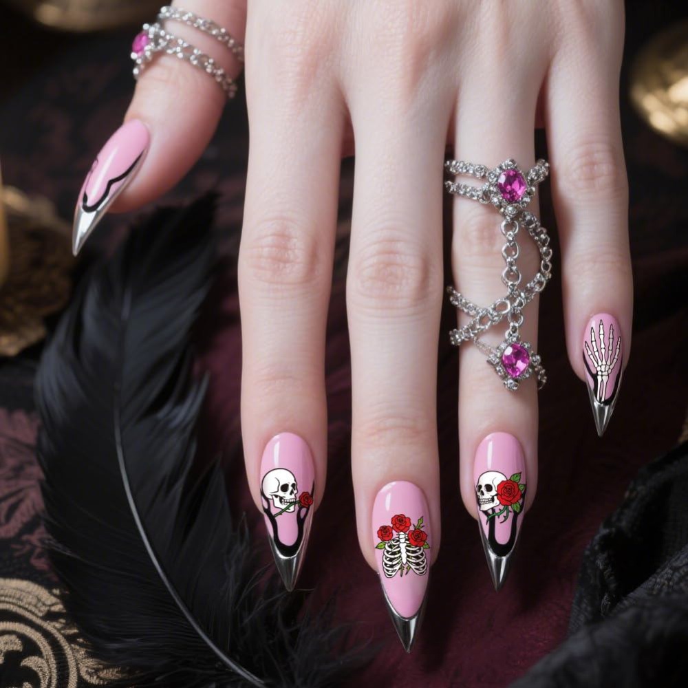 3er-Set Totenkopf-Nagelstempel – Nail Art Gothic Bewertung und Preis
