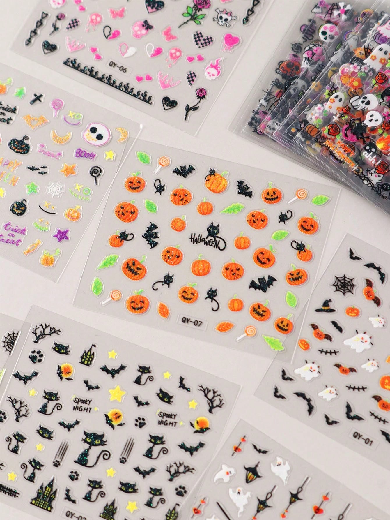 12 Stück/Set Weiße Cartoon Sch – Nail Art Gothic Bewertung und Preis
