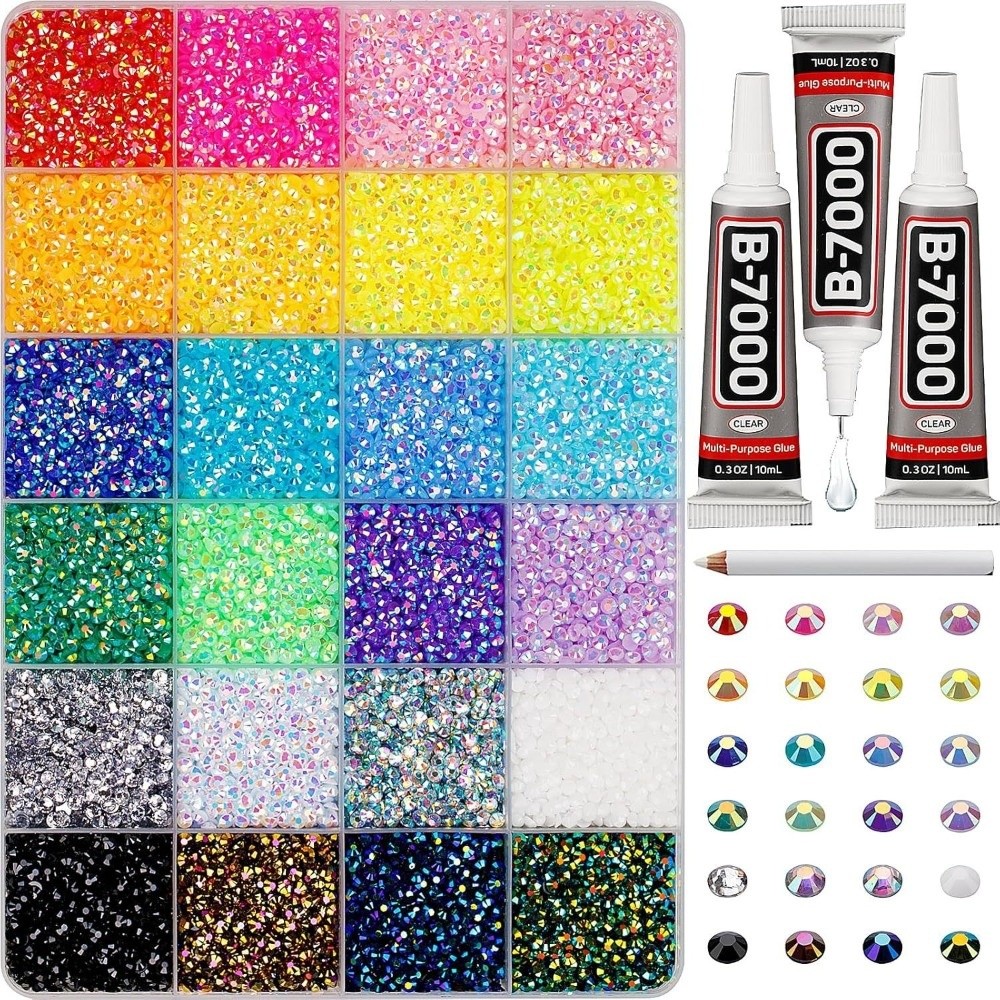 Mehrfarbiges Harz-Strass-Set D – Nail Art Jelly Bewertung und Preis