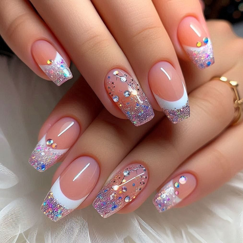 24 Stück/Set kurze mittelgroße – Nail Art Gliter Bewertung und Preis