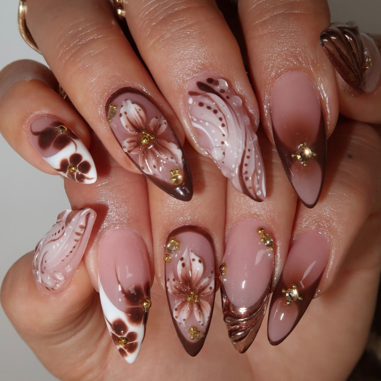 Mittellange künstliche Nägel f – Nail Art Press On Bewertung und Preis