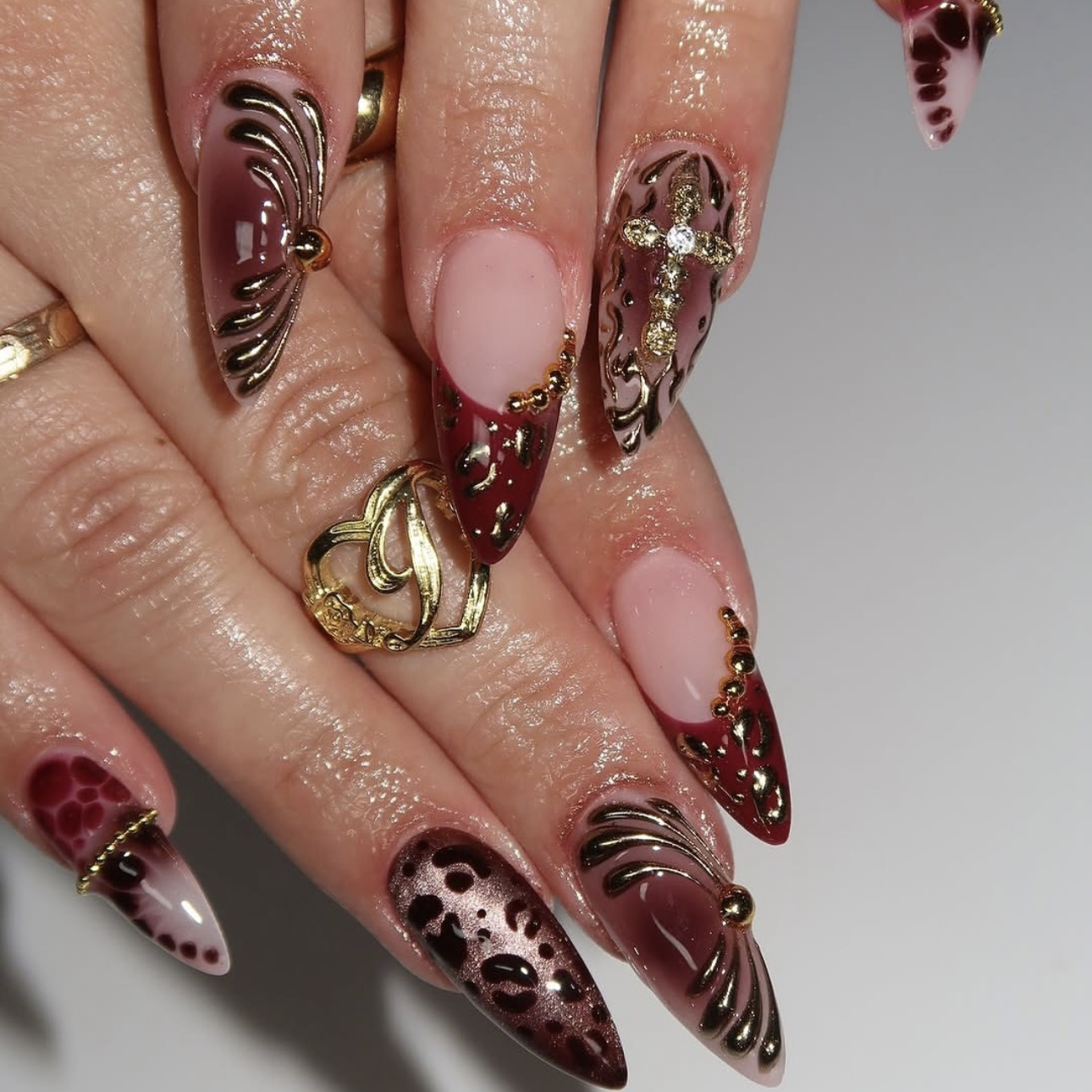 Mittellange künstliche Nägel f – Nail Art Press On Bewertung und Preis