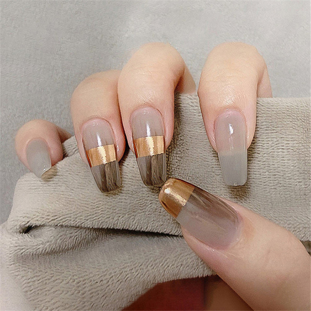 24 Stück Mittellange Sargförmi – Nail Art Ombre Bewertung und Preis