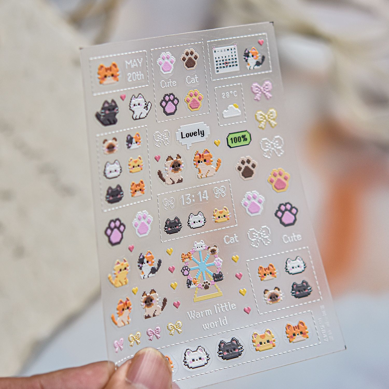 Cartoon Pixel Perlen Katzen Na – Nail Art Gothic Bewertung und Preis